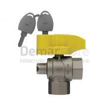 Valvola a Sfera GAS con Serratura e Presa Pressione | a 90° | FIV | FF 1"