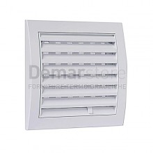 Griglia di Aerazione PVC Bianca Quadra 190x190 mm Apri/Chiudi