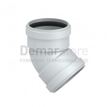 Curva in Alluminio per Scarico Caldaie 45° FF Diam. 80