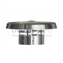 Terminale Inox con Cappello e Griglia Antintrusione Diam. 80