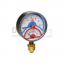 Termomanometro Attacco Laterale Diam. 1/2" | 0-6 Bar | 0-120 °C
