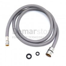 Flessibile per Doccetta Estraibile in Nylon M.15x1 - F.1/2" Grigio cm.150