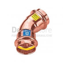 Curva a Pressare in Rame per Acqua-Gas 45° FF Diam. 18