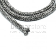 Treccia in Fibra di Vetro "Nera" Tonda TRICOTEX Interno Cavo Diam. 8 mm "al Metro