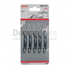 Set 5 Lame per Seghetto Alternativo HCS mm. 60 | MA111C | Legno e PVC