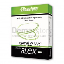 Sedile WC Universale in MDF Pesante Bianco | ALEX