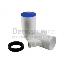 Curva WC Innesto Prolungata con 2 Attacchi Laterali Ø40 | Diam.  90