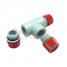 Tee di Giunzione per Tubo Giardino | 1/2"-5/8" con Raccordi filettati 3/4"