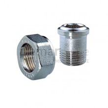 Codolo con Dado Ottone Cromato FAR per Valvole e Detentori da 3/8"