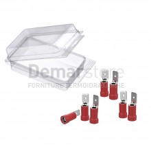 Blister Connettori Preisolati Maschio | Rosso | Pz.10 | mm. 6,3