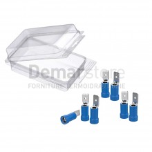 Blister Connettori Preisolati Maschio | BLU | Pz.10 | mm. 6,3