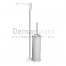 Piantana Colonna Porta Scopino Beige/Cromo | Mod. EASY