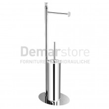 Piantana Colonna Porta Scopino Cromo | Mod. OVALE