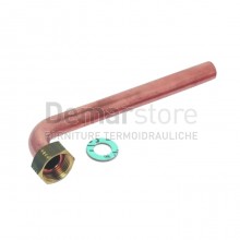 Tubo Rame con Cartella e Dado Curvo Diam. 18 x 3/4"