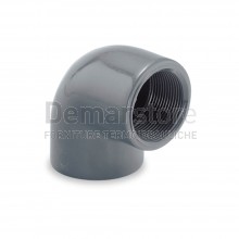 Gomito in PVC-U | PN16 | 90° | Filettato FF | Diam. 1"1/4