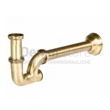 Sifone a "S" Bronzato con Tappo di Ispezione Attacco 1" x 26 mm