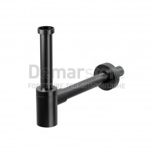 Sifone a Bottiglia LUX 1"1/4 Tondo | Nero Opaco