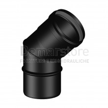 Curva Nera 45° MF per Stufe a Pellet | Diam.100