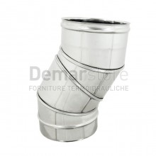 Curva Acciaio Inox | Aisi 304 | Mono Parete | Regolabile da 0° a 90° | Diam. 200