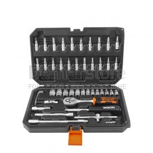 WOKIN | 155146 | Set Chiavi a Bussola + Cricchetto 1/4 + Inserti Pz.46