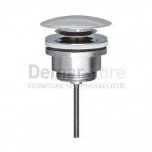 Piletta Click Clack Tonda Universale | Attacco 1"1/4 | Acciao Spazzolato