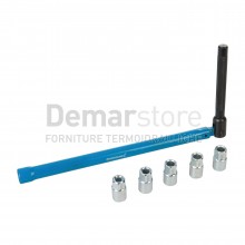 Chiave per montaggio Rubinetti + 5 Inserti