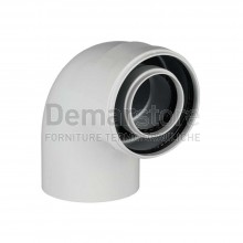 Curva Coassiale in Alluminio 60/100 | MF | 90°