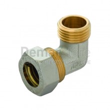 Gomito a Stringere per Tubo Rame Maschio Diam. 22 x 1"