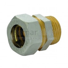 Raccordo a Stringere per Tubo Rame Diritto Maschio Diam. 14 x 3/8"