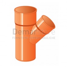 Braga Arancio Ridotta PVC 45° MF Diam.100x50