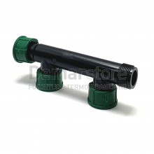 Collettore Irrigazione in PVC 1" con 2 Uscite