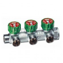 Collettore MULTIFAR 3 Vie con Arresti Manuali 3/4" MF | 3850 34