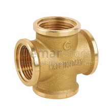 Croce in Ottone Giallo Femmina | Diam. 1/2"