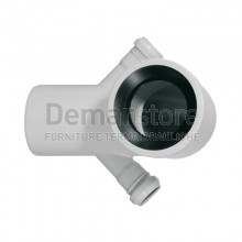 Curva WC Innesto Prolungata Diam. 110 con Attacchi Laterali Diam .40
