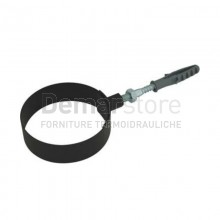 Fascetta Murale Nera Serraggio Rapido Ø80 per Stufe a Pellet