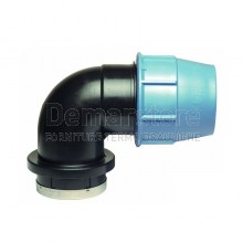 Gomito Femmina in PP Unidelta PN16 per Tubo in Polietilene Diam. 50 x 1"1/2