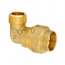 Gomito in Ottone Maschio per Tubo in Polietilene | Diam. 20 x 1/2"