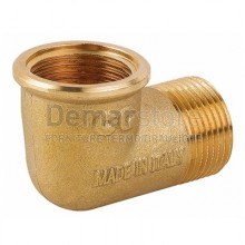 Gomito in Ottone Giallo a 90° | MF | Diam. 1"