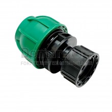 Raccordo con Ghiera Girevole per Tubo in Polietilene D.25x1" F
