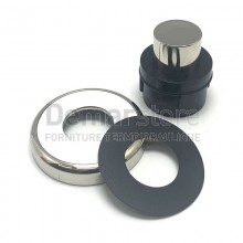 Kit Pulsante Pneumatico ORBITA con Rosone Bianco/Nero Compatibile Catis