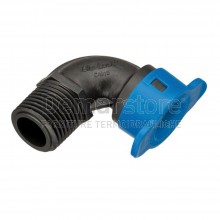 Blu-Lock | Gomito Maschio per Tubo Flessibile | D.15x3/4" | BL410-007