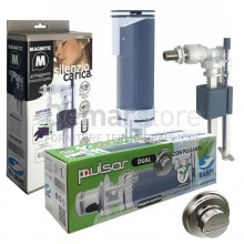 Kit Valvola Doppio Scarico Bampi PULSAR DUAL + Galleggiante MAGNETIC Silent