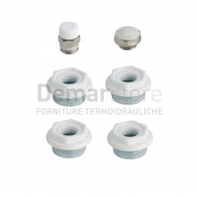 Kit Tappi per Radiatori Alluminio + Valvolino 1"x1/2"