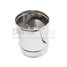 Tubo Acciaio Inox 304 Mono Parete cm. 25 Diam. 200 con Valvola