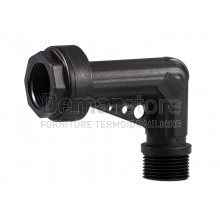 Raccordo a bocchettone Curvo in PVC M.1" x F.1" girevole