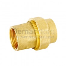 Raccordo in Ottone Diritto Femmina per Tubo in Polietilene | Diam. 20 x 1/2"