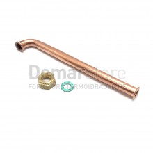 Raccordo Rame con Cartella e Dado Curvo-Diritto Diam. 14 x 1/2"