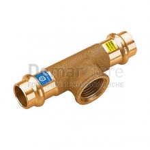 Tee a Pressare in Bronzo per Acqua-Gas Femmina Diam. 22 x 3/4" x 22