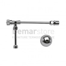  Rubinetto Cassetta Cromato con Tubetti e Rosetta M.1/2"