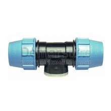 Tee Femmina in PP Unidelta PN16 per Tubo in Polietilene Diam. 63 x 2"